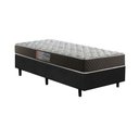 Ver imagem 1 de Cama Box Solteiro Colchão Mola Ensacada Belos Sonhos + Box Suede 60x88x188:preto