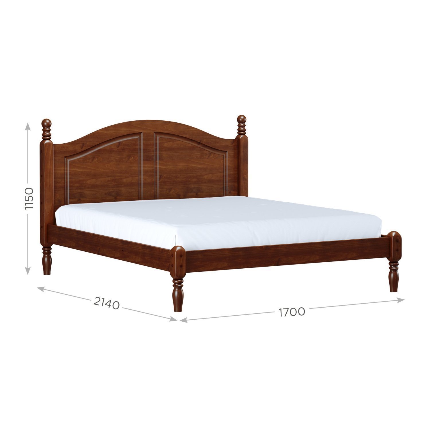 Cama Queen em Madeira Maciça 160cm Ouro - 2