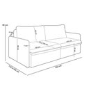 Ver imagem 5 de Sofá Cama Retrátil para Sala de Estar 254cm Una K01 Bouclê Cru - Lyam Decor