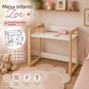 Ver imagem 4 de Mesa Infantil com Regulagem Altura Zoe Branca MDF | Madeira