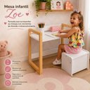 Ver imagem 5 de Mesa Infantil com Regulagem Altura Zoe Branca MDF | Madeira