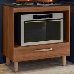 Armário de Cozinha para Cooktop 1 Gaveta Avelã - Nicioli - 1