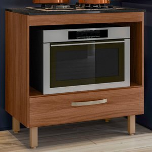 Armário de Cozinha para Cooktop 1 Gaveta Avelã - Nicioli
