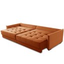 Ver imagem 3 de Sofá Retrátil e Reclinável 2,50m Mariah Veludo Terracota Madelina Decor