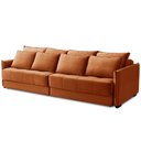 Ver imagem 5 de Sofá Retrátil e Reclinável 2,50m Mariah Veludo Terracota Madelina Decor