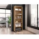 Ver imagem 5 de Estante de Livros 60,5CMX188CM 5 Prateleiras Office Móveis Leão Marrom/Freijó