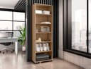 Ver imagem 5 de Estante de Livros 60,5CMX188CM 5 Prateleiras Office Móveis Leão Marrom/Freijó