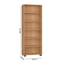 Ver imagem 4 de Estante de Livros 60,5CMX188CM 5 Prateleiras Office Móveis Leão Marrom/Freijó