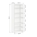 Ver imagem 6 de Estante de Livros 60,5CMX188CM 5 Prateleiras Office Móveis Leão Marrom/Freijó