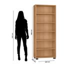 Ver imagem 3 de Estante de Livros 60,5CMX188CM 5 Prateleiras Office Móveis Leão Marrom/Freijó