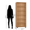 Ver imagem 3 de Estante de Livros 60,5CMX188CM 5 Prateleiras Office Móveis Leão Marrom/Freijó