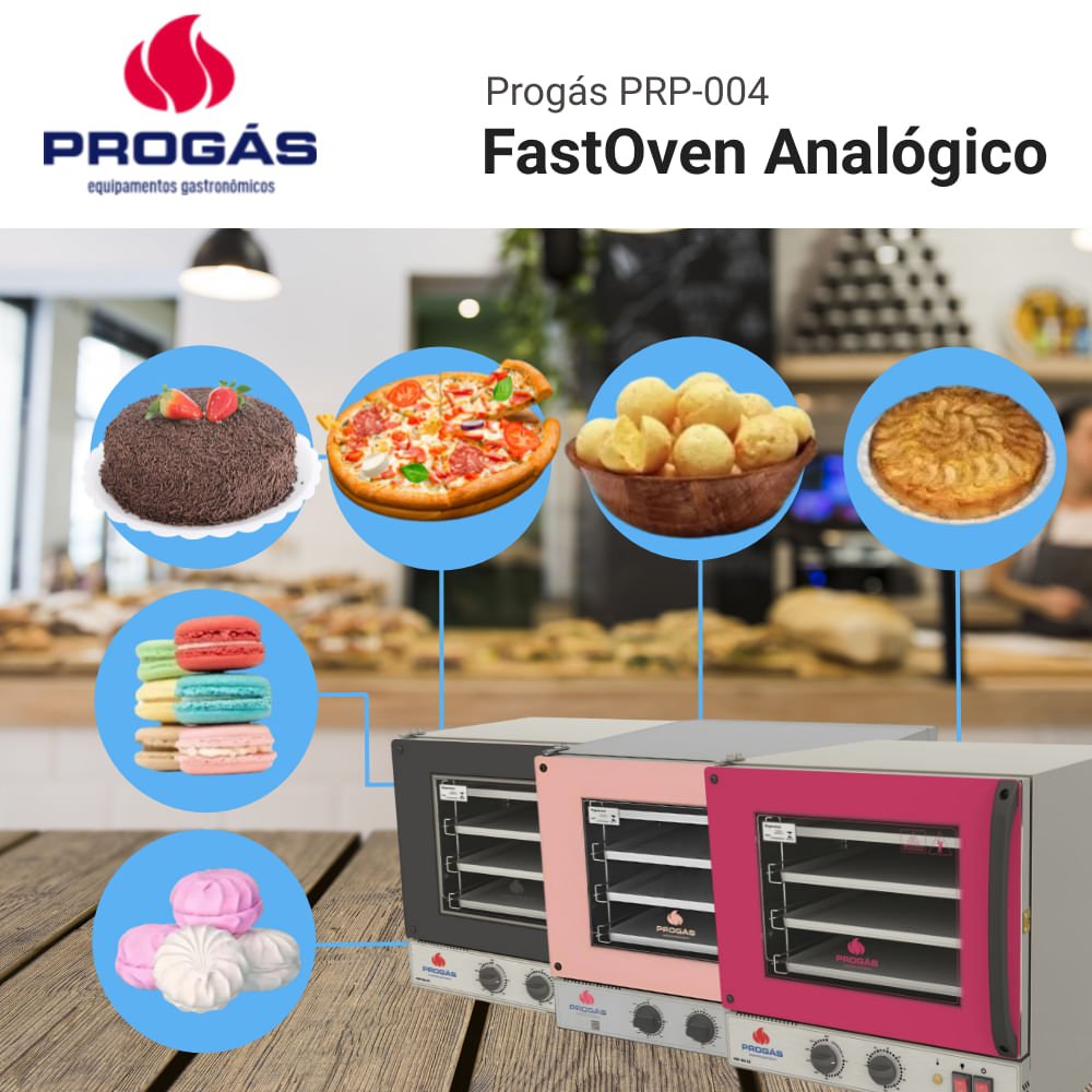 Forno Turbo Eletrico Fast Oven Prp-004 G2 Vermelho 220v - Progas - 4