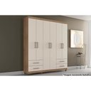 Ver mais imagens de Guarda Roupa Solteiro 6 Portas e 4 Gavetas Canadá Branco - Conquista