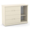 Ver imagem 4 de Dormitório Tutto New 4 Portas, Cômoda 1 Porta e Berço Off White com Capitonê - Matic Móveis