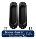 Ver imagem 6 de Porta Ipê Champanhe Friso 9 80x210cm c/ Kit de Correr Sobrepor Preto