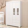Guarda Roupa Infantil New Danny Plus 4 Portas e 2 Gavetas Branco Fosco - Reller Móveis - 2