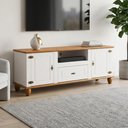Ver imagem 6 de Rack para Sala de Estar Alegra S05 65" 150cm MDF-MDP com Gaveta Off White Lyam Decor