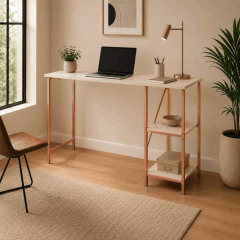 Escrivaninha Mesa Office Estudo Estilo Industrial 110cm Klm Móveis
