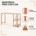 Ver imagem 3 de Escrivaninha Mesa Office Estudo Estilo Industrial 110cm Klm Móveis