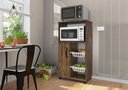 Ver imagem 1 de Fruteira com Nicho para Forno 1 Porta 2 Cestos Kely Móveis Marrom/Itaúba