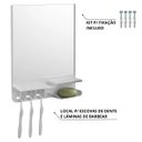 Ver mais imagens de Gabinete 2 Portas Suspenso para Banheiro com Lavatório + Armário + Torneira + Engate Flexível + Fita