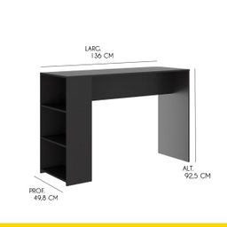 Bacada Ilha Gourmet para Cozinha 136 x 92 Cm MDP Cinza Vulcano - ClickLar - 3