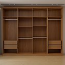 Ver imagem 6 de Guarda-Roupa Casal Bréscia 8 Portas 4 Gavetas Jatoba/Areia - Panorama Móveis