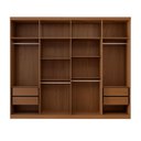 Ver imagem 5 de Guarda-Roupa Casal Bréscia 8 Portas 4 Gavetas Jatoba/Areia - Panorama Móveis