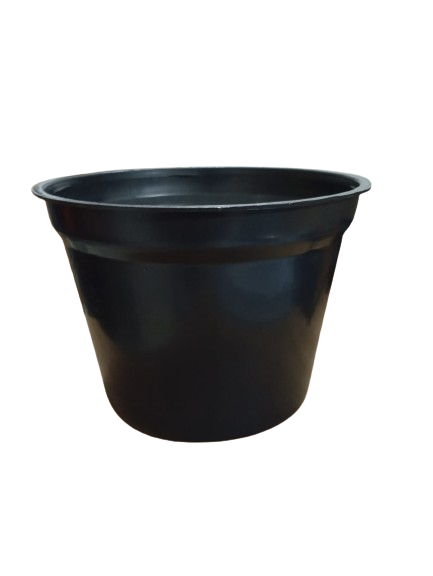 Kit 6 Unidades de Vasos Plásticos Grandes para Jardinagem - N° 03 - Preto Gibafer - 4