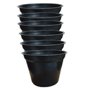 Ver imagem 2 de Kit 6 Unidades de Vasos Plásticos Grandes para Jardinagem - N° 03 - Preto Gibafer