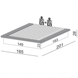 Cama Casal Queen em Madeira 100% Mdf Tw22 Freijó - Dalla Costa - 4
