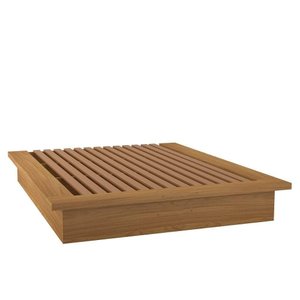Cama Casal Queen em Madeira 100% Mdf Tw22 Freijó - Dalla Costa