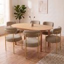 Ver imagem 1 de Cadeira Sala de Jantar Margara Kit 6 Aço Dourado Bouclê Ted D03 - D'Rossi