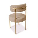 Ver imagem 5 de Cadeira Sala de Jantar Margara Kit 6 Aço Dourado Bouclê Ted D03 - D'Rossi