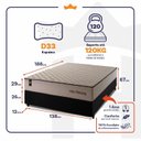 Ver imagem 3 de Conjunto Cama Box Espuma San Diego Bege Casal 138x188x67
