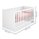 Ver imagem 5 de Quarto de Bebê Cômoda 777 e Berço 1344 Doce Sonho com Colchão Branco - Qmovi