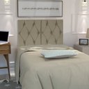 Ver imagem 2 de Cabeceira Cama Box Solteiro Helena Marfim Sued 0,90 Suspensa