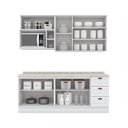 Ver imagem 6 de Cozinha Completa Americana (2 Aéreos, 2 Balcões, 1 Nicho, 2 Complementos ) 7 Peças Branco - Henn