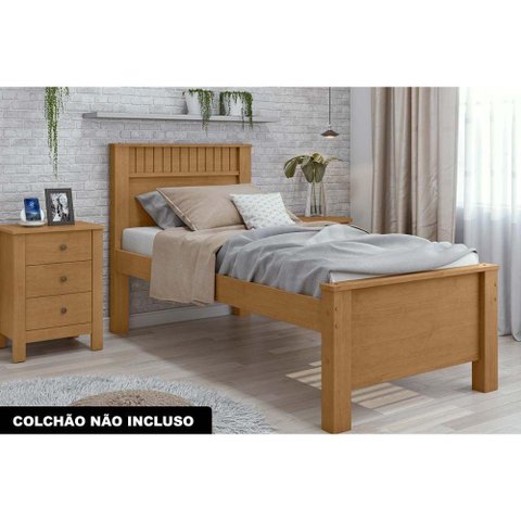 Colchão Solteiro Lopas Athenas Rovere/Amêndoa