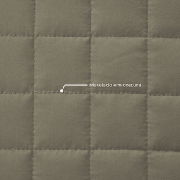 Kit Colcha Cobre Leito Matelado Solteiro 2 Peças Copacabana 300 Fios Cáqui - 7