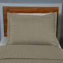 Ver imagem 3 de Kit Colcha Cobre Leito Matelado Solteiro 2 Peças Copacabana 300 Fios Cáqui