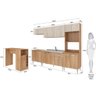 Cozinha Modulada Completa Max 262 Cm Balcão Pia Bancada Ilha Armário MDP Carvalho Blanche - ClickLar - 4