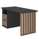 Ver imagem 7 de Mesa para Escritório Escrivaninha Home Office Dora A02 Preto Nogal - Lyam Decor