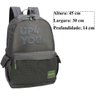 Mochila Feminina Escolar Notebook Impermeável Masculina Juvenil Reforçada Grande Faculdade - Cinza - 6