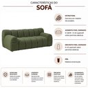 Ver imagem 3 de Sofá Living 3 Lugares 210cm Pés Madeira Gomo Linho Verde - Nexta Casa
