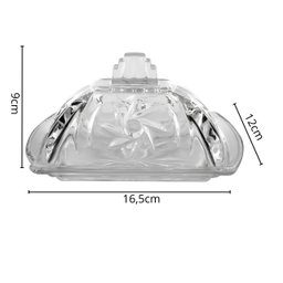 Manteigueira Sunstar de Vidro Transparente 350ml - 2