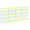 Ver imagem 1 de Gondola Parede 196 Amapa Flex Kit 4 Metros Branco Pe Amarelo