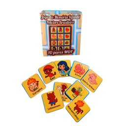 Jogo da Memória Infantil Aprendendo Folclore para Crianças 10 Pares - 1