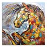 Quadro Pintura Tela cavalo multi-cor Sala de Estar 5517: 140cm (A) x 140cm (L) - 2