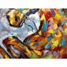 Quadro Pintura Tela cavalo multi-cor Sala de Estar 5517: 140cm (A) x 140cm (L) - 5
